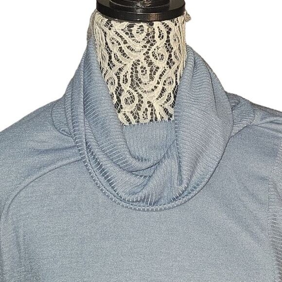 Banana Republic Womens Light Blue Cowl Neck Knit Sweater Long Sleeve Size‎ L - Picture 2 of 7